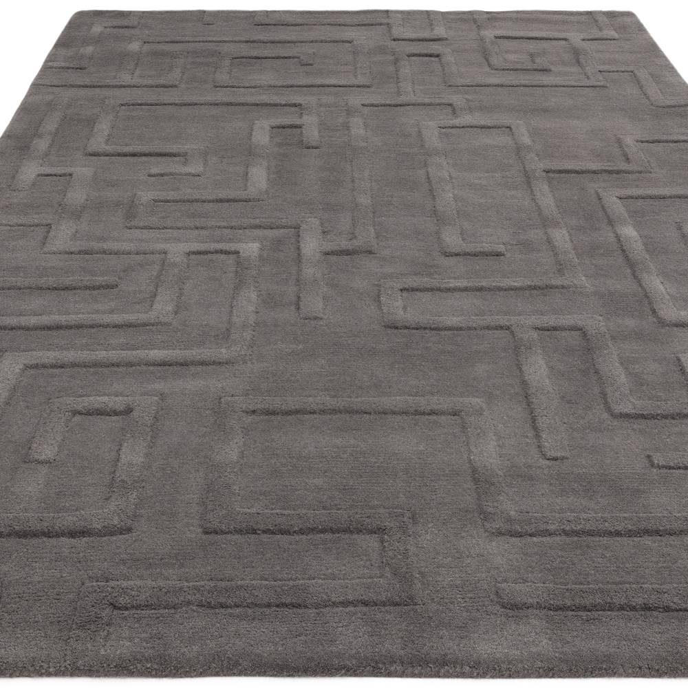 Charcoal Maze Rug - 200cm x 290cm
