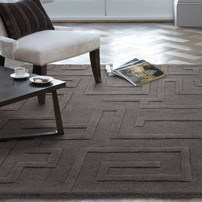 Charcoal Maze Rug - 200cm x 290cm