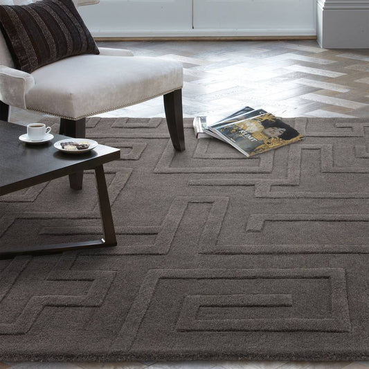 Charcoal Maze Rug - 200cm x 290cm