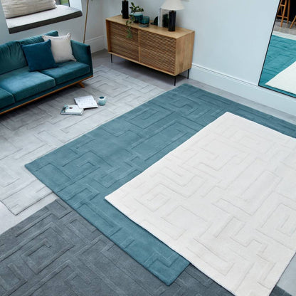 Silver Maze Rug - 200cm x 290cm