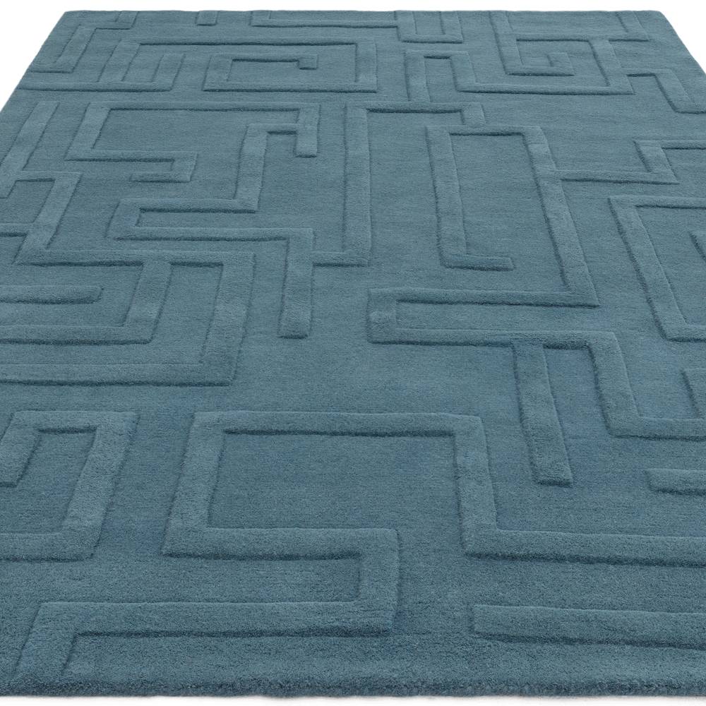 Teal Maze Rug - 200cm x 290cm