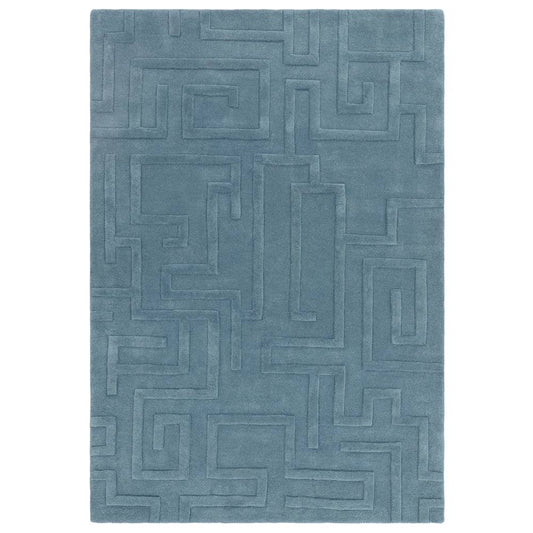 Teal Maze Rug - 200cm x 290cm