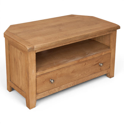 Marlowe Country Oak Corner TV Unit