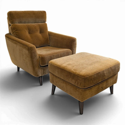 McCartney High Back Grand Armchair & Footstool - Ex Display