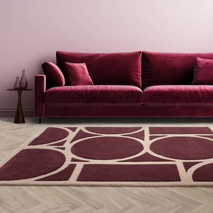 Plum Metro Rug - 200cm x 290cm