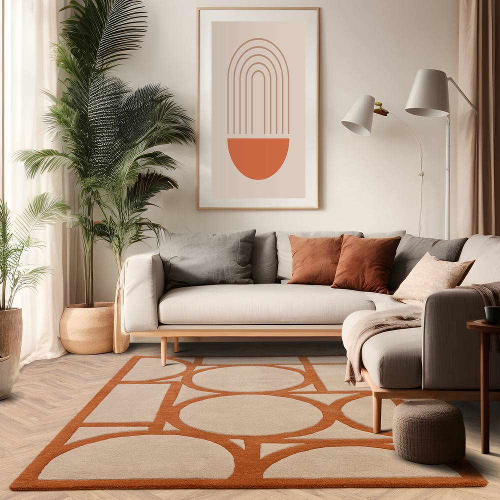 Rust Metro Rug - 200cm x 290cm