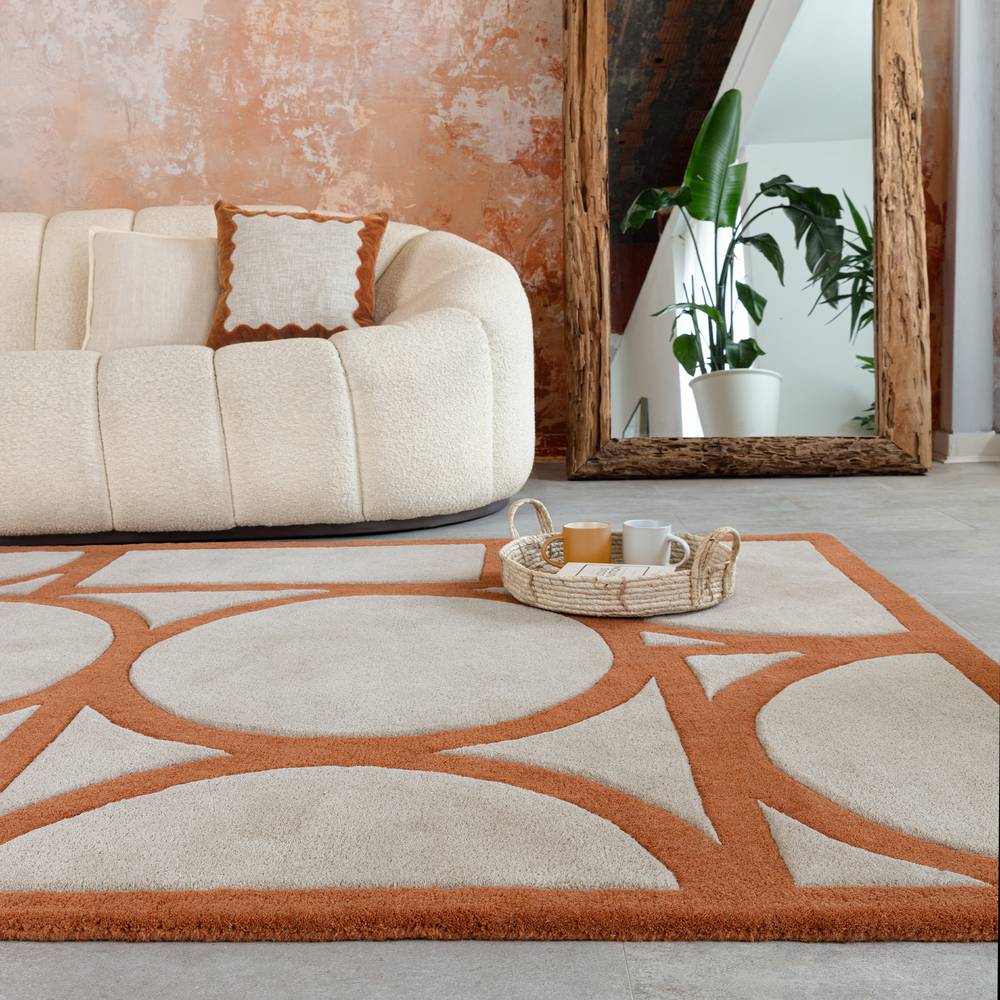 Rust Metro Rug - 200cm x 290cm