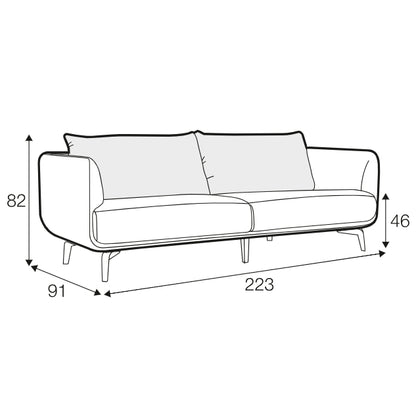 Moa 3 Seater Sofa - Pieces For Places