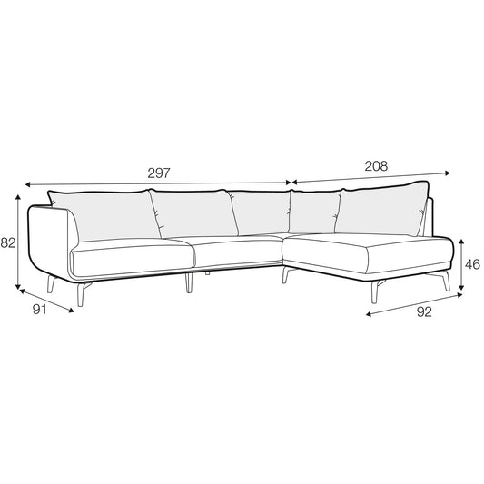 Moa Set 4 Corner Chaise Sofa