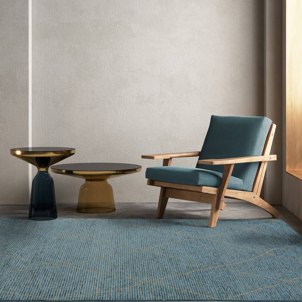 Teal Mulberry Rug - 200cm x 290cm