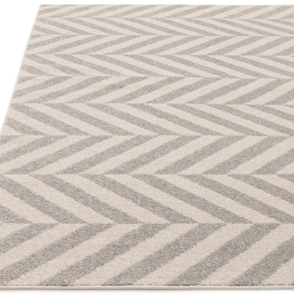 Grey Chevron Rug MU07 Muse Rug - 200cm x 290cm