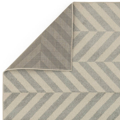 Grey Chevron Rug MU07 Muse Rug - 200cm x 290cm