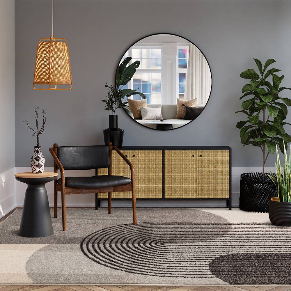 Grey Retro Rug MU14 Muse Rug - 200cm x 290cm