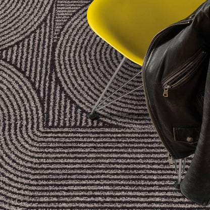 Charcoal Swirl Rug MU01 Muse Rug - 200cm x 290cm