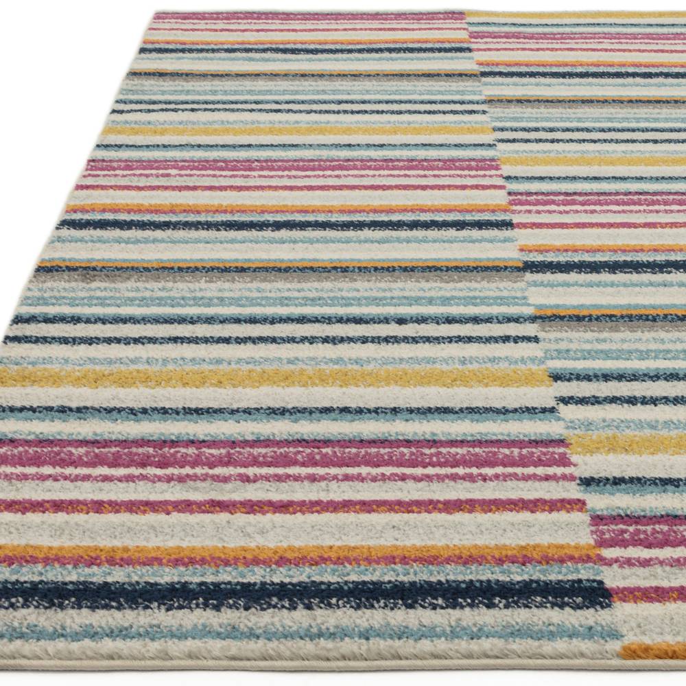 Multi-Coloured Stripe Rug MU06 Muse Rug - 200cm x 290cm