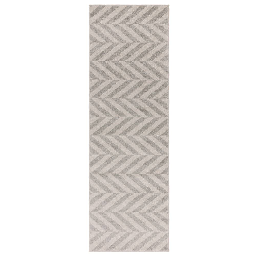 Grey Chevron Rug MU07 Muse Rug - 200cm x 290cm