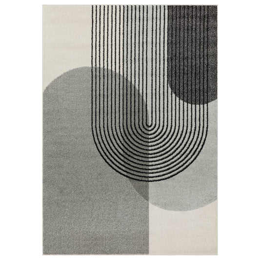 Grey Retro Rug MU14 Muse Rug - 200cm x 290cm