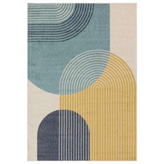 Blue Retro Rug MU15 Muse Rug - 200cm x 290cm