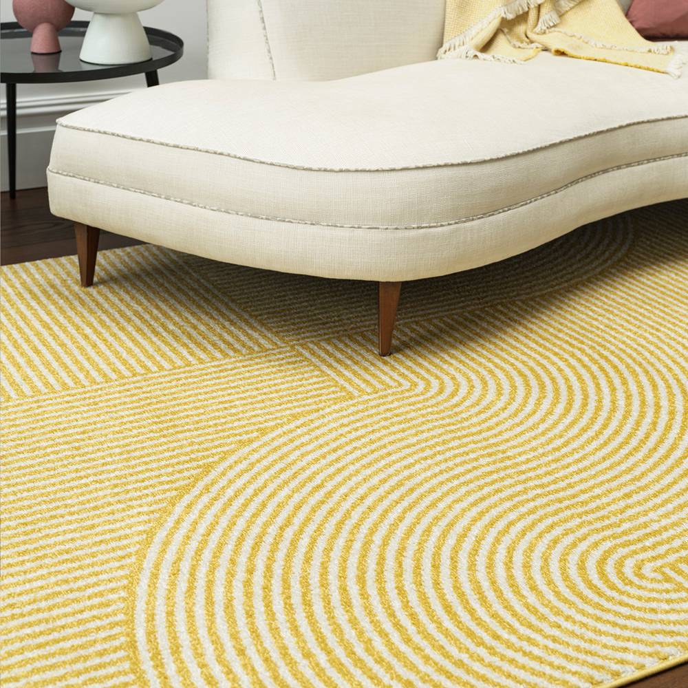 Yellow Geometric Rug MU18 Muse Rug - 200cm x 290cm