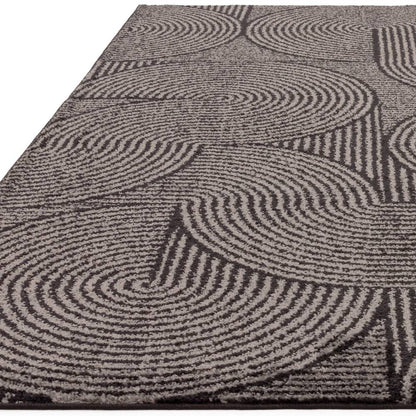 Charcoal Swirl Rug MU01 Muse Rug - 200cm x 290cm