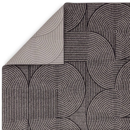 Charcoal Swirl Rug MU01 Muse Rug - 200cm x 290cm