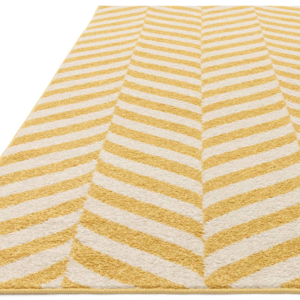 Yellow Chevron Rug MU08 Muse Rug - 200cm x 290cm