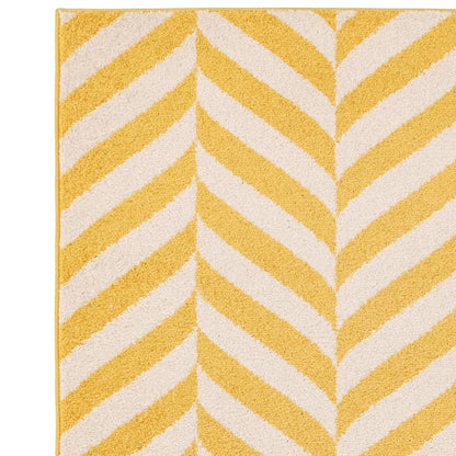 Yellow Chevron Rug MU08 Muse Rug - 200cm x 290cm