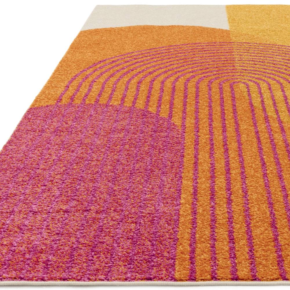 Orange Retro Rug MU13 Muse Rug - 200cm x 290cm