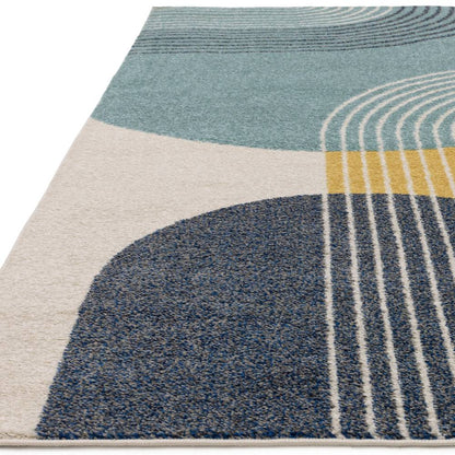 Blue Retro Rug MU15 Muse Rug - 200cm x 290cm