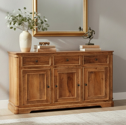 Natalia Mango Wood Large 3 Door Sideboard