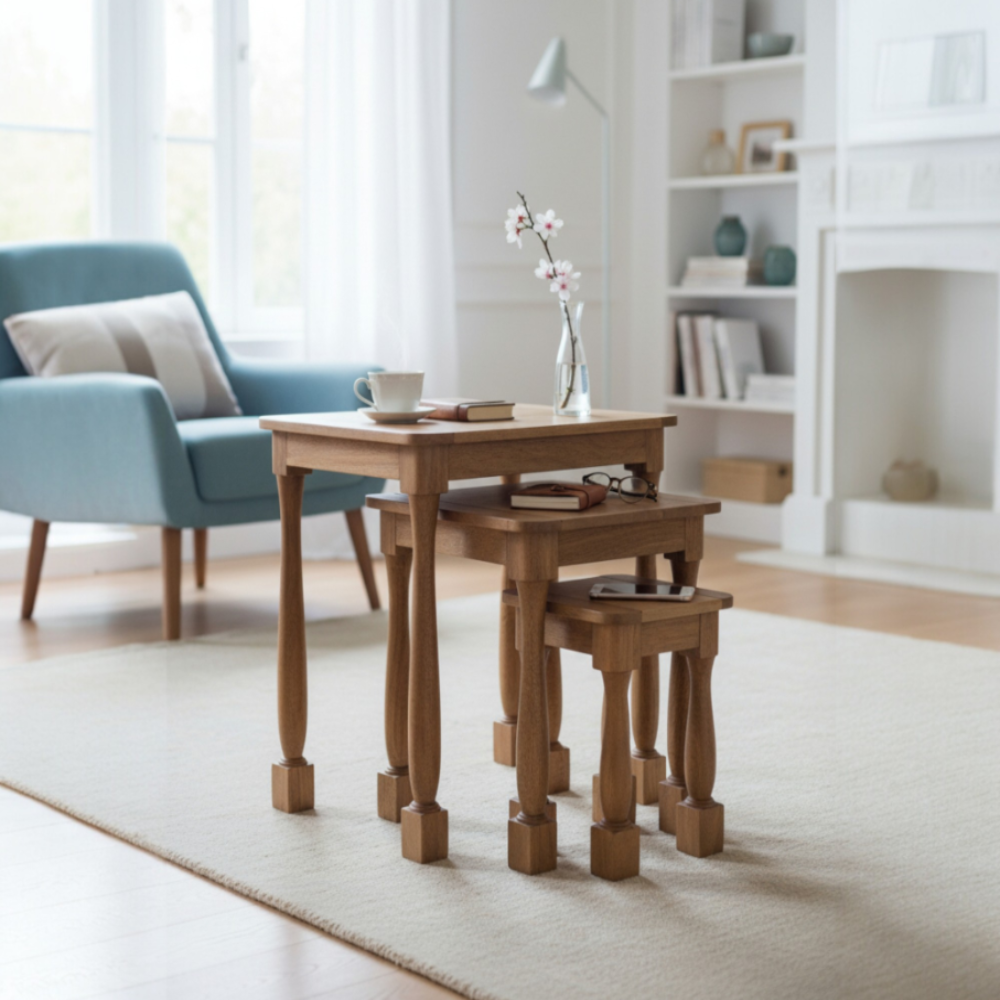 Natalia Mango Wood Nest of Tables