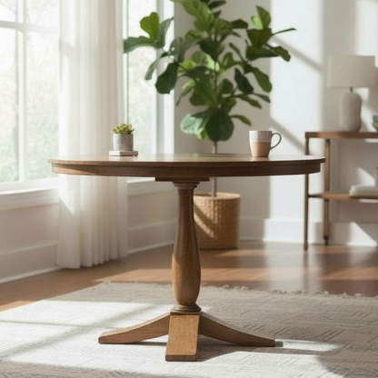 Natalia Mango Wood Round Dining Table