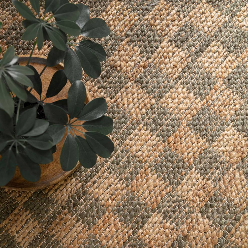 Olive Green Naturi Rug - 120cm x 170cm