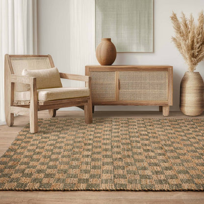 Olive Green Naturi Rug - 120cm x 170cm