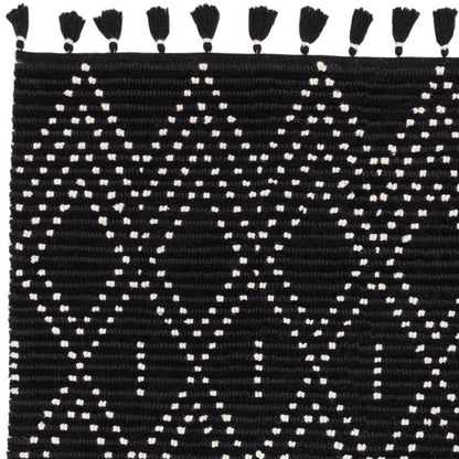 Black/Cream Diamond Rug Nepal Rug - 200cm x 290cm