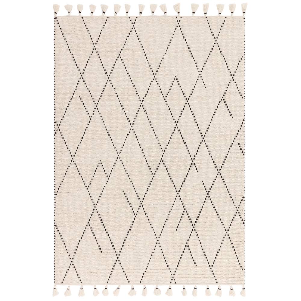 Cream/Black Linear Rug Nepal Rug - 200cm x 290cm