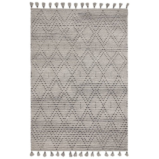 Grey/Black Diamond Rug Nepal Rug - 200cm x 290cm