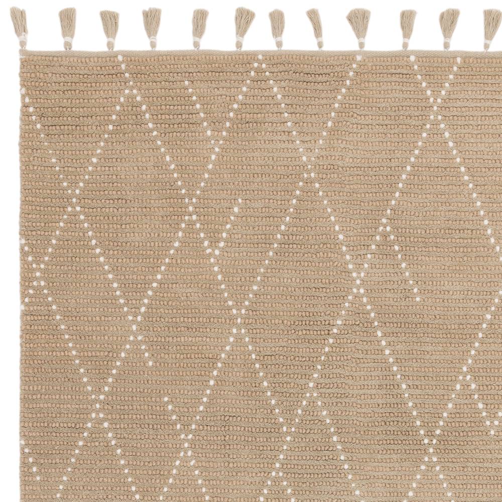 Sand/Cream Linear Rug Nepal Rug - 200cm x 290cm