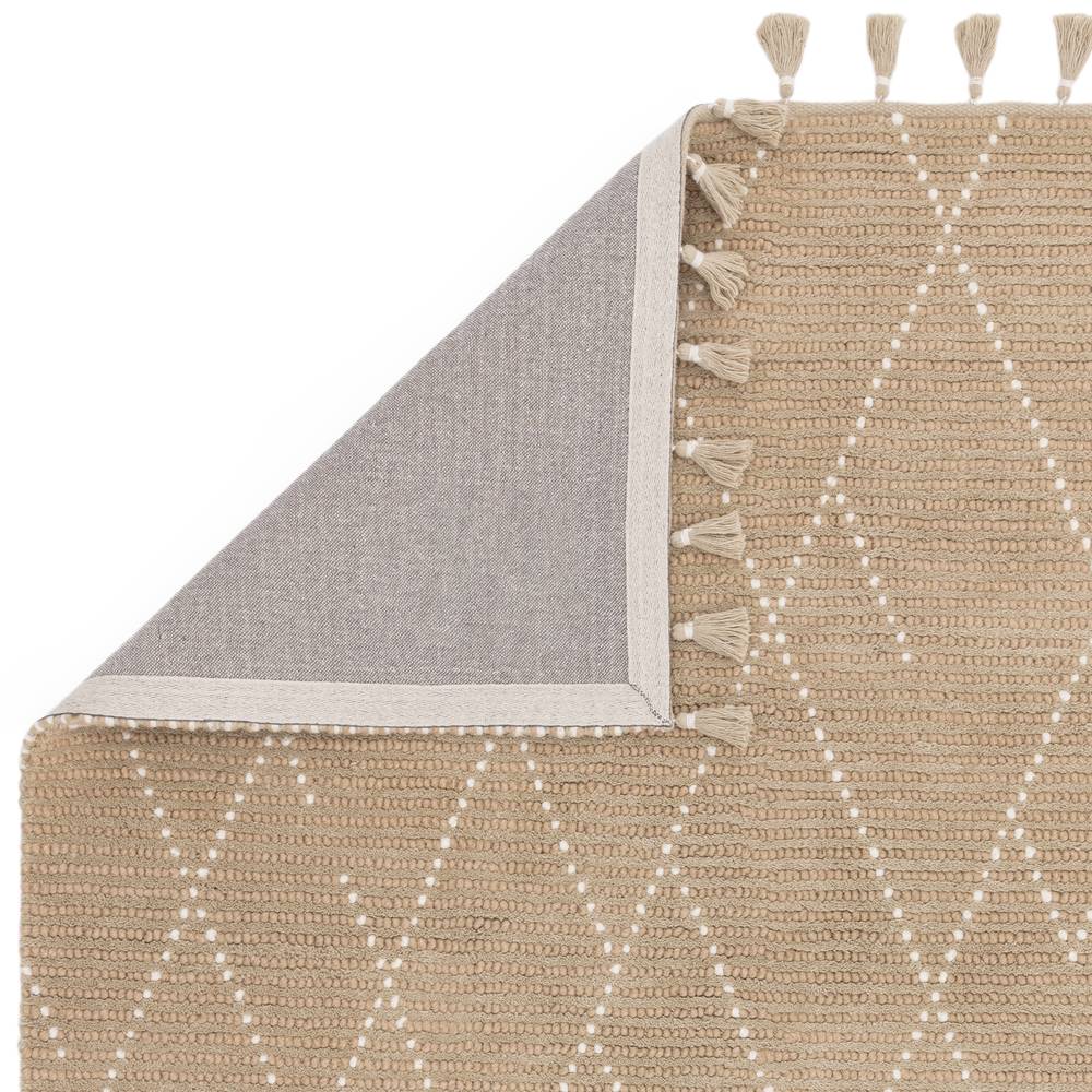 Sand/Cream Linear Rug Nepal Rug - 200cm x 290cm