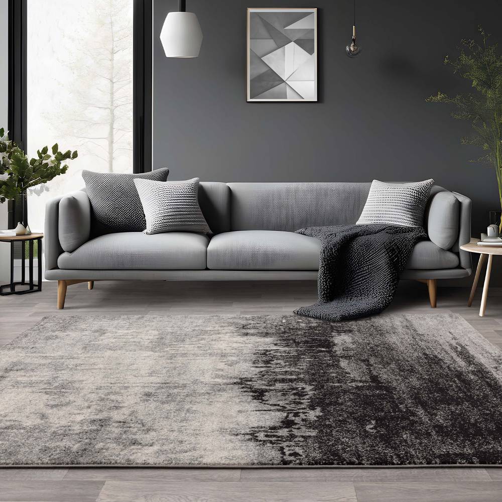 Distress Grey Rug NV03 Nova Rug - 200cm x 290cm