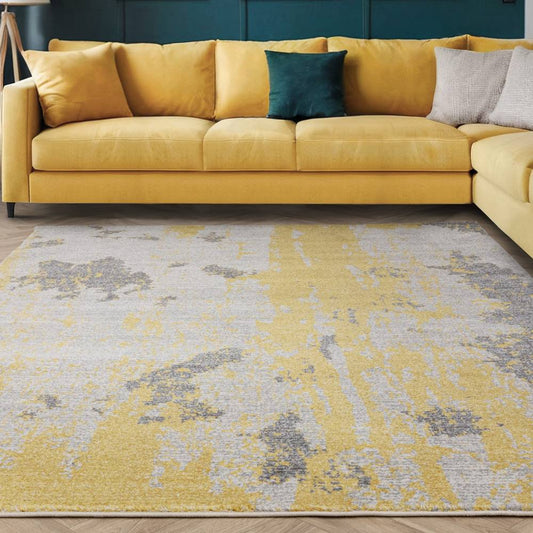 Painterly Ochre Rug NV18 Nova Rug - 200cm x 290cm