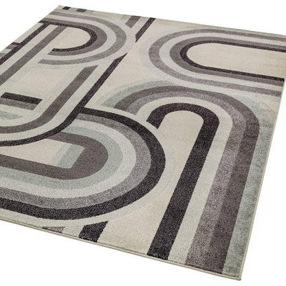 Retro Grey Rug NV29 Nova Rug - 200cm x 290cm