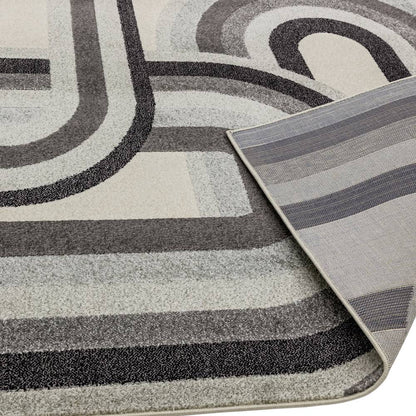 Retro Grey Rug NV29 Nova Rug - 200cm x 290cm