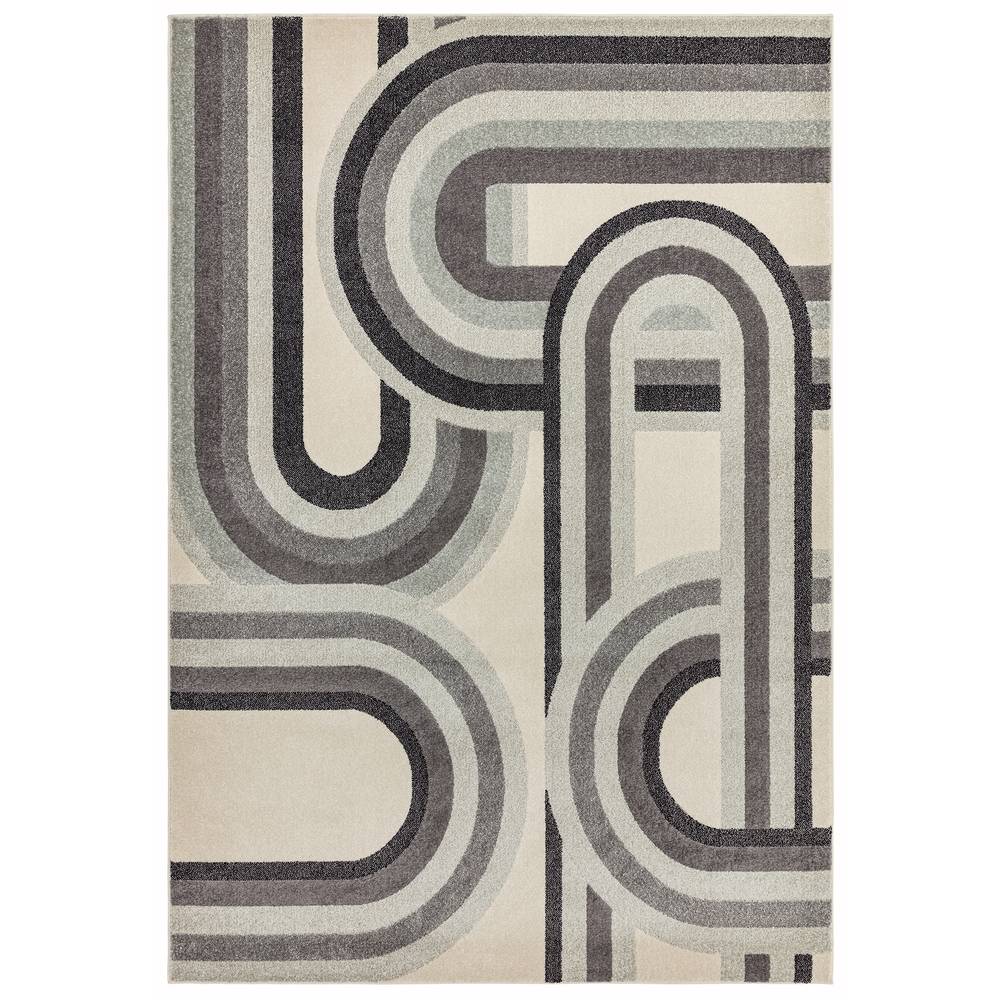 Retro Grey Rug NV29 Nova Rug - 200cm x 290cm