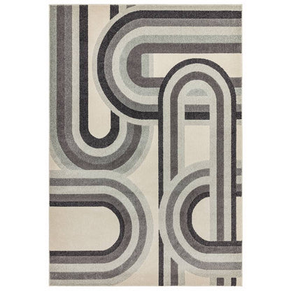 Retro Grey Rug NV29 Nova Rug - 200cm x 290cm