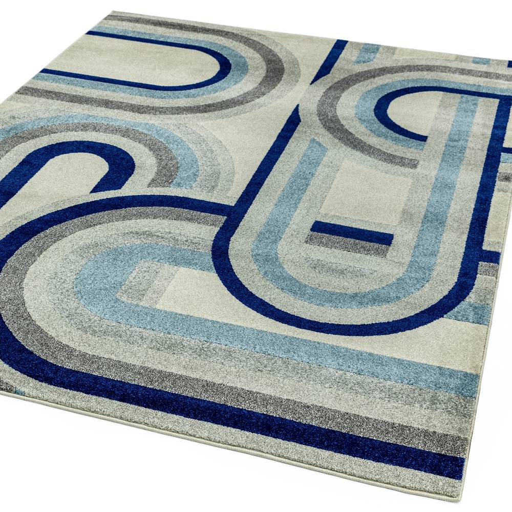 Retro Blue Rug NV30 Nova Rug - 200cm x 290cm