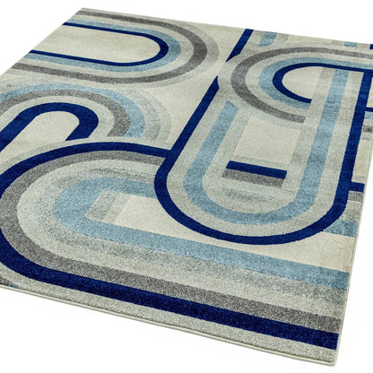 Retro Blue Rug NV30 Nova Rug - 200cm x 290cm