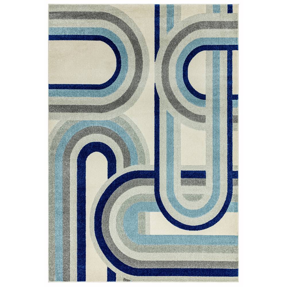 Retro Blue Rug NV30 Nova Rug - 200cm x 290cm