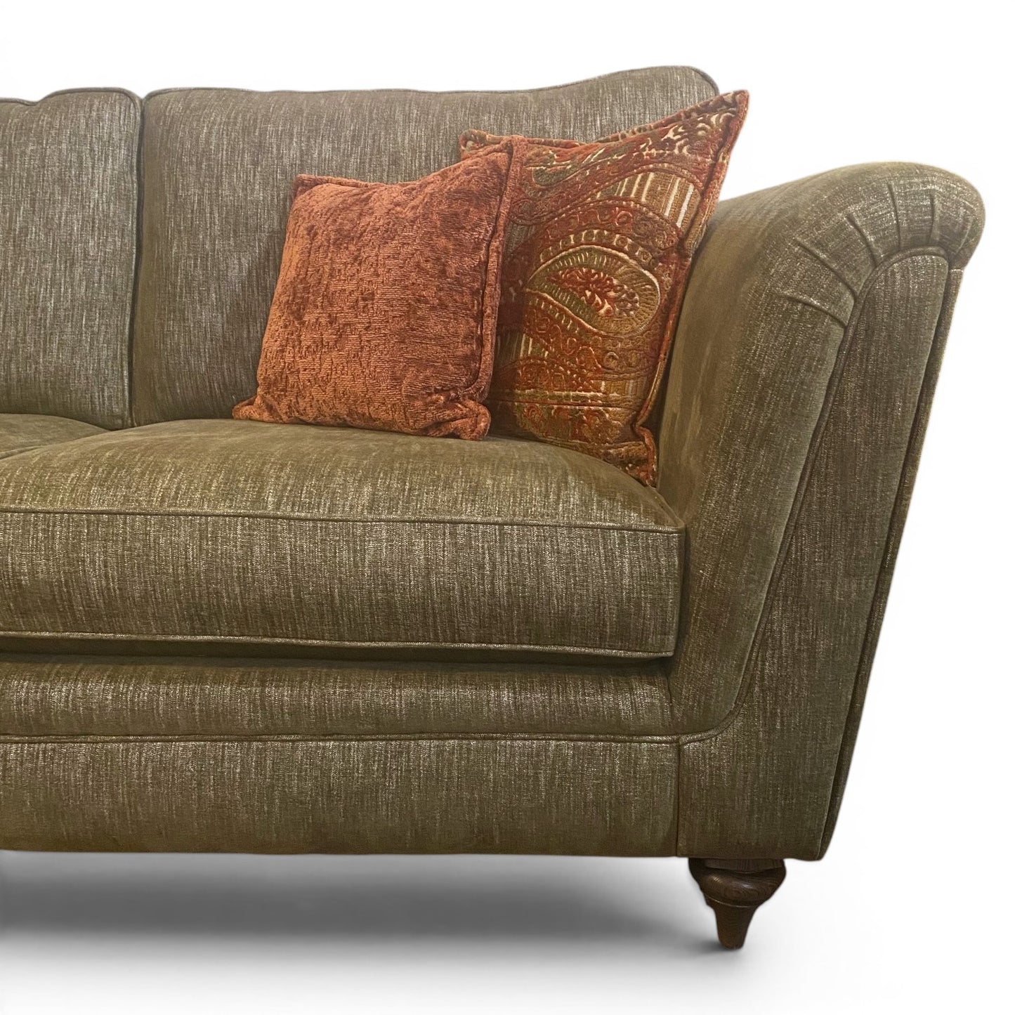 Origin 3 Seater Standard Back Sofa in Forest Cornel Chenille Fabric - Fast Track