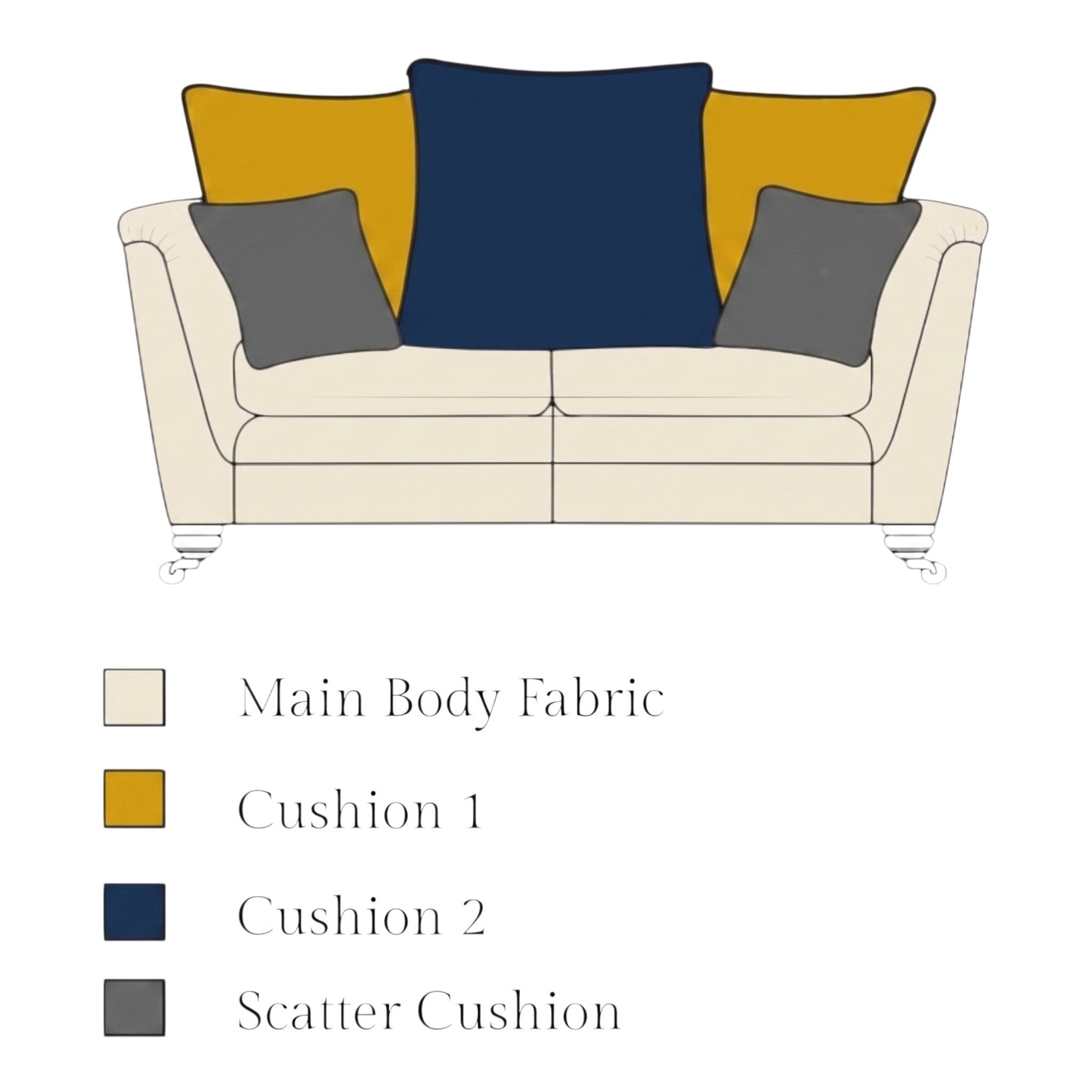 Origin 2 Seater Pillow Back Sofa